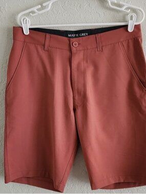 Matte Grey Golf Shorts